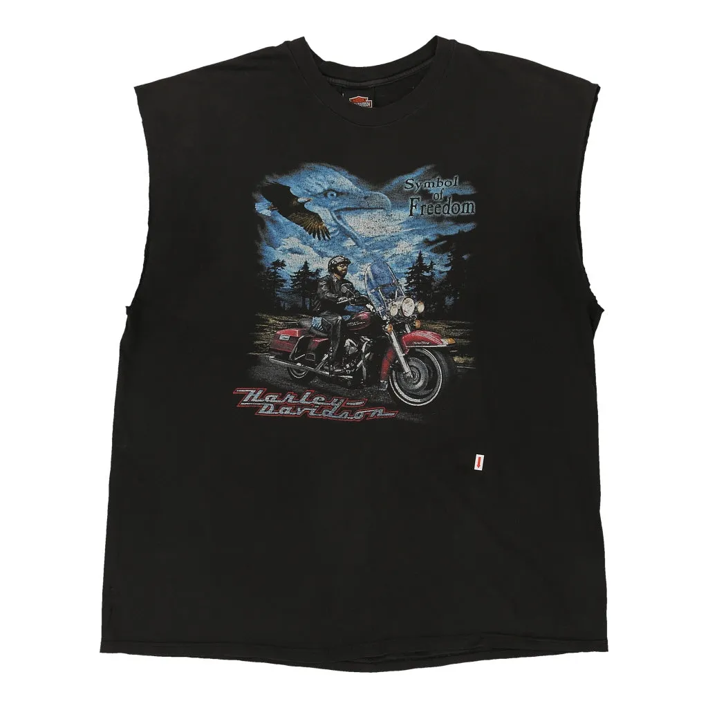 Harley Davidson Graphic Vest - 2XL Black Cotton