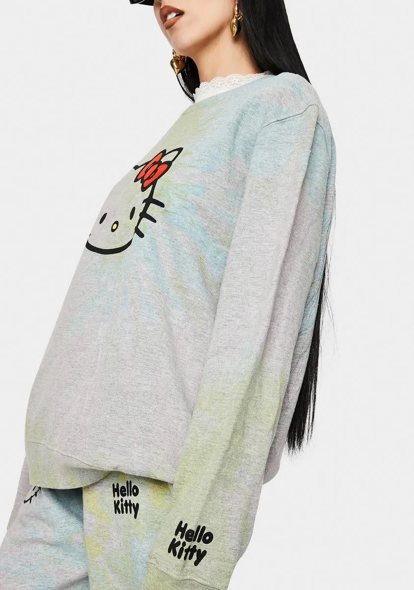 Hello Kitty Tie Dye Sweatshirt-