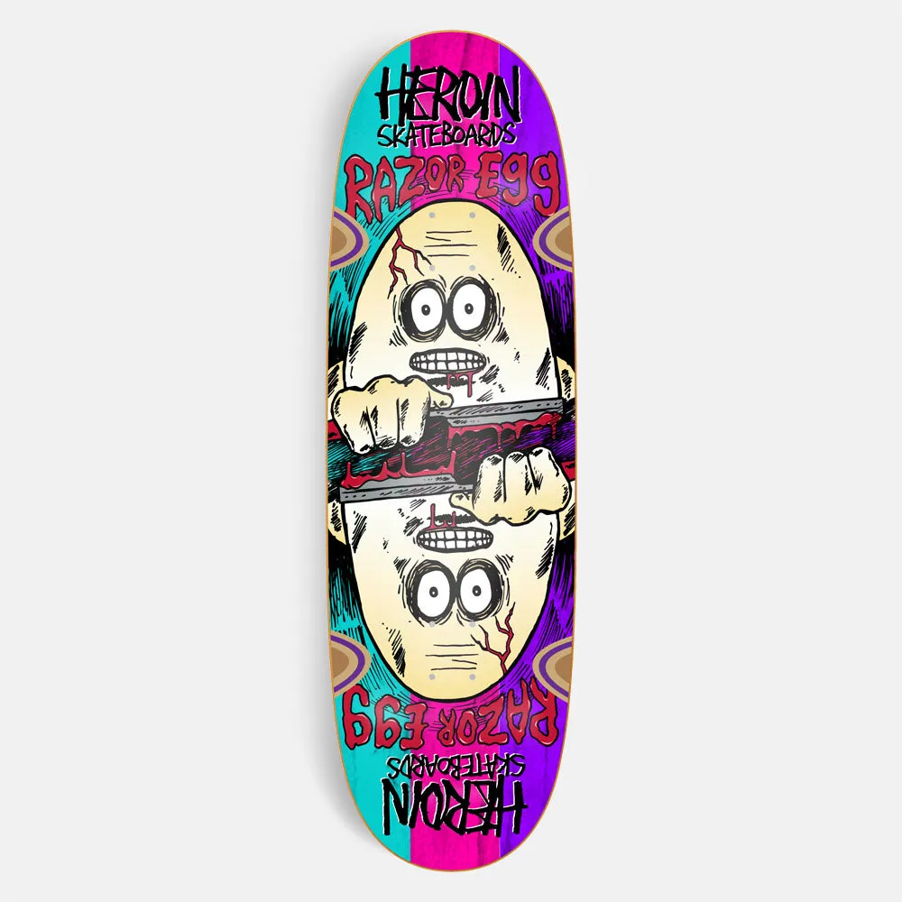 Heroin Skateboards - 9.5 Razoregg Symmetrical Spliced Skateboard Deck - Various Stains