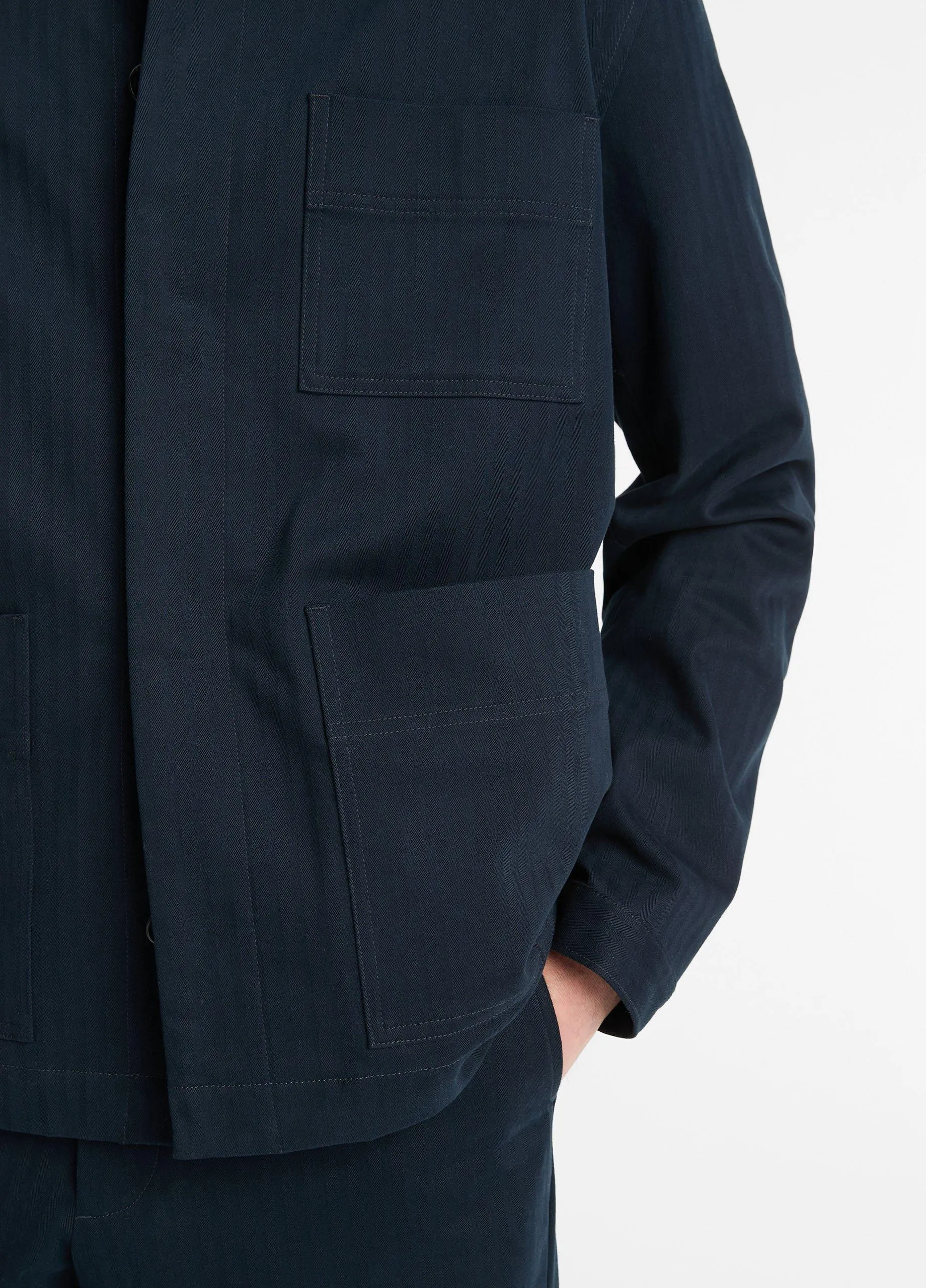 Herringbone Cotton Chore Jacket