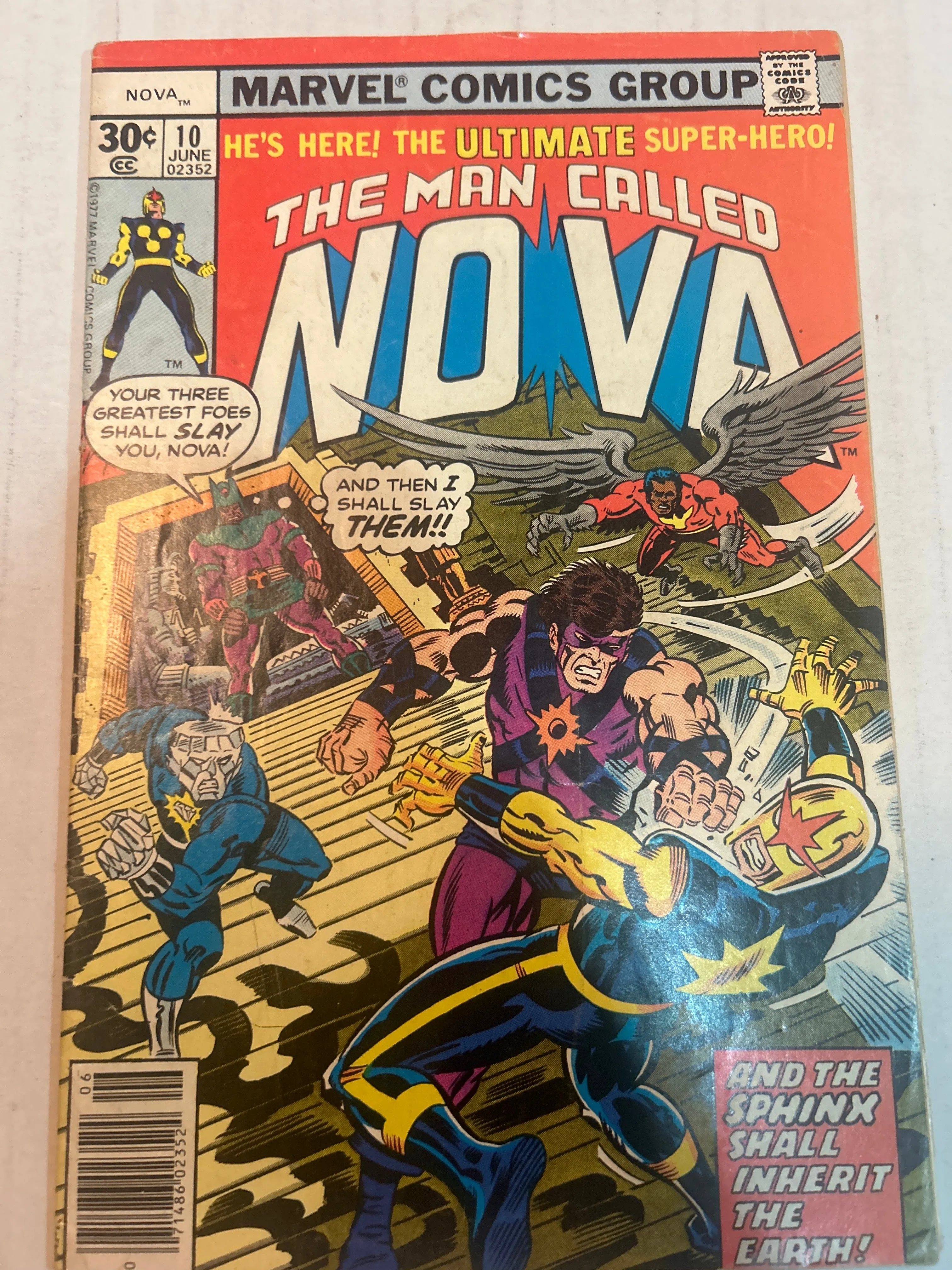 He's Here! The Ultimate Super-Hero The Mam Called Nova by Marvel Comics Group #10 June 1977 Comic Book