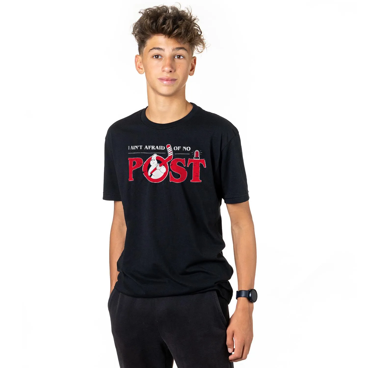 Hockey Short Sleeve T-Shirt - Ain't Afraid of No Post 
