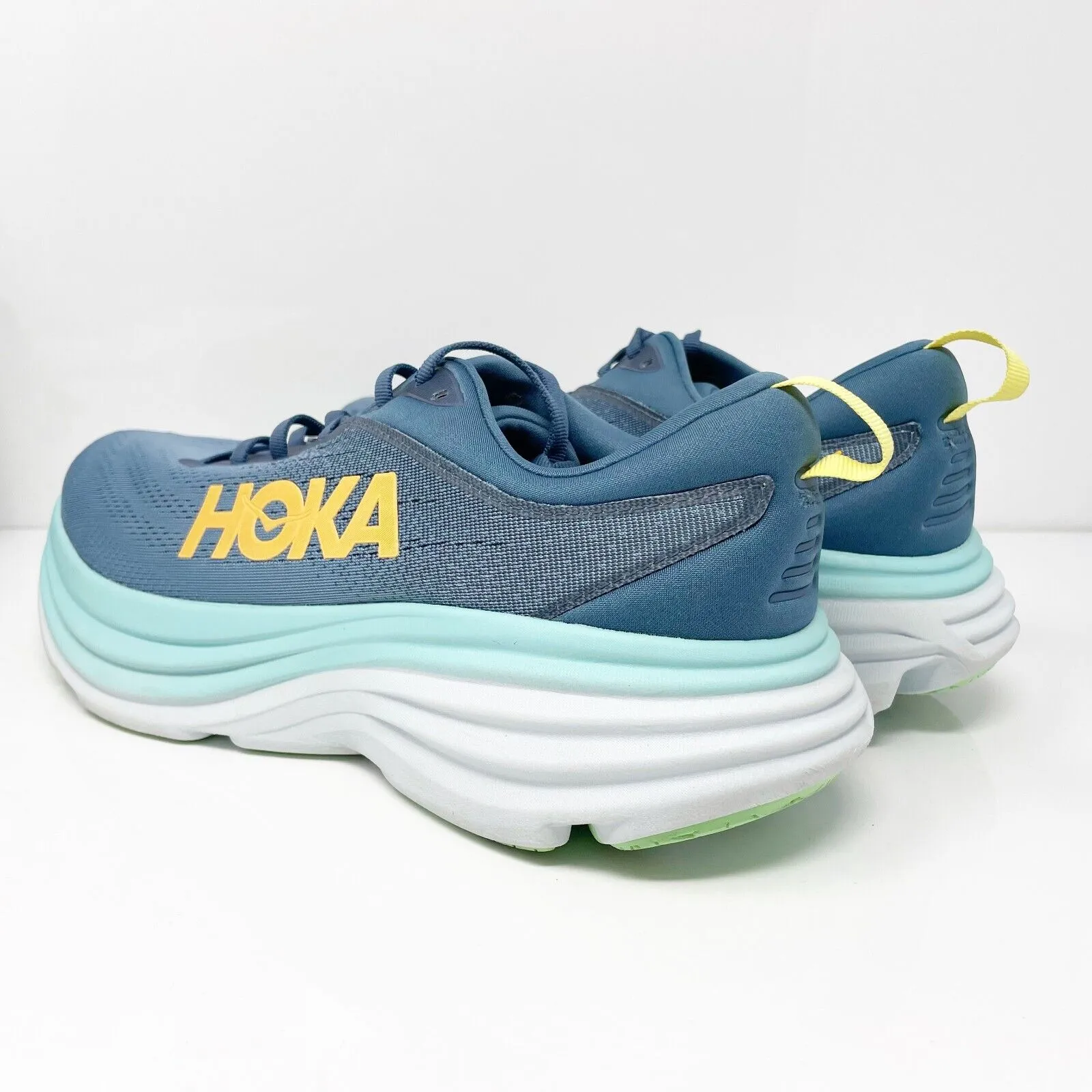 Hoka One One Mens Bondi 8 1123202 RHD Blue Running Shoes Sneakers Size 11.5 D