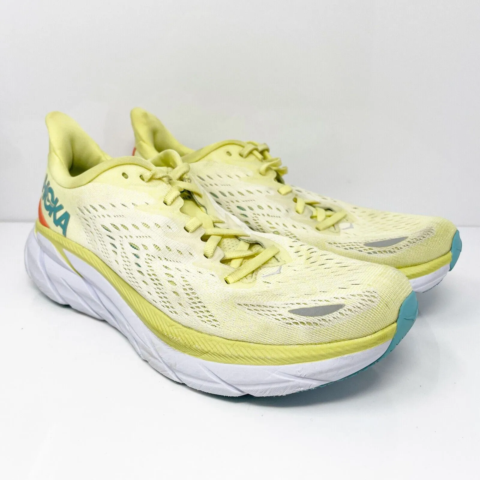 Hoka One One Womens Clifton 8 1119394 YPSC Yellow Running Shoes Sneakers 8.5 B