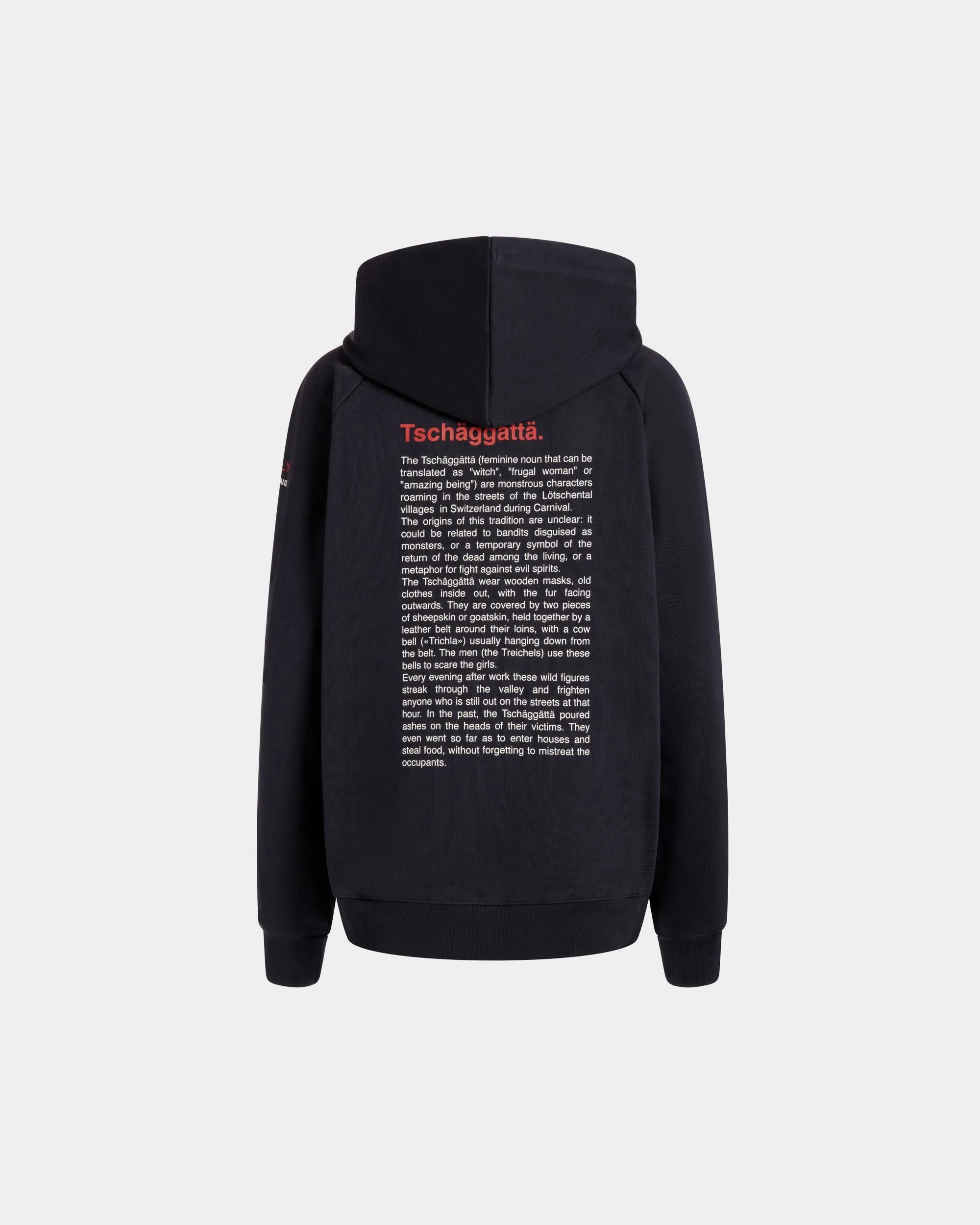 Hoodie with Forest Mask Print In Navy Blue Cotton 