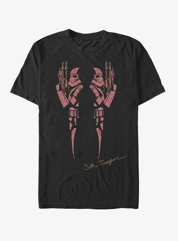 Hot Topic Star Wars Episode IX Rise of Skywalker Double Red Trooper T-Shirt