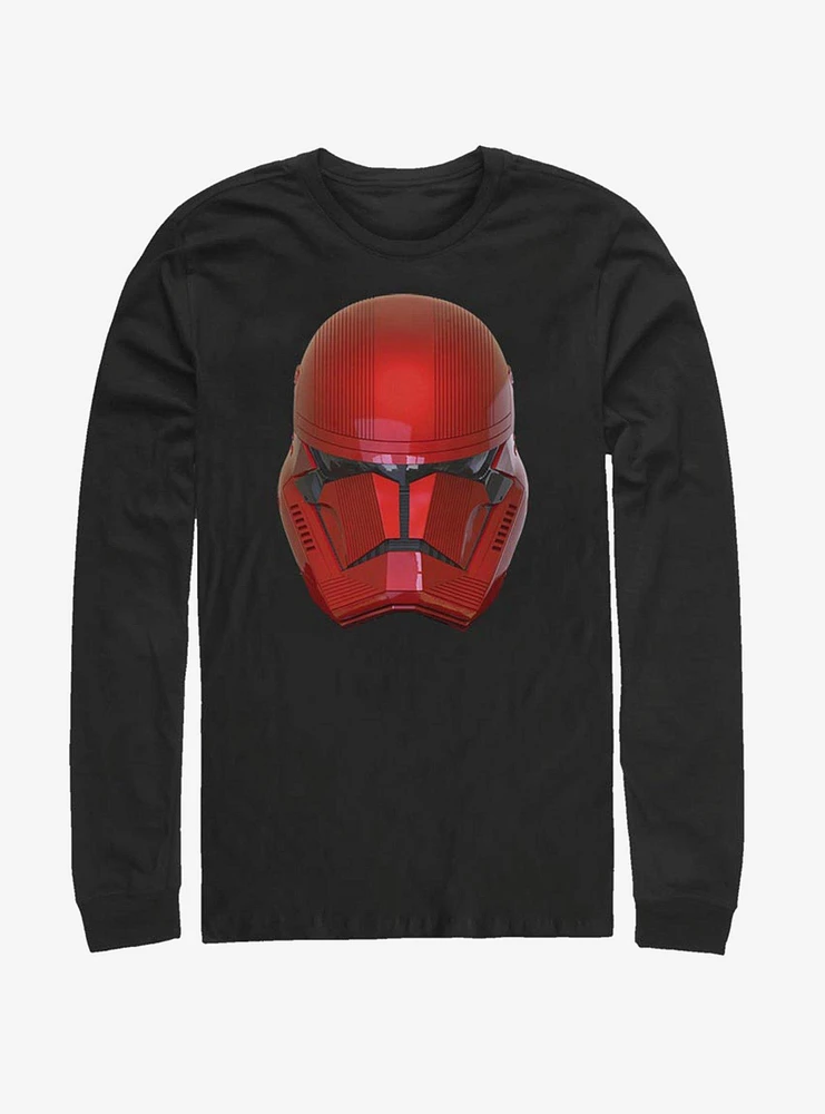 Hot Topic Star Wars Episode IX Rise of Skywalker Red Trooper Helm Long-Sleeve T-Shirt