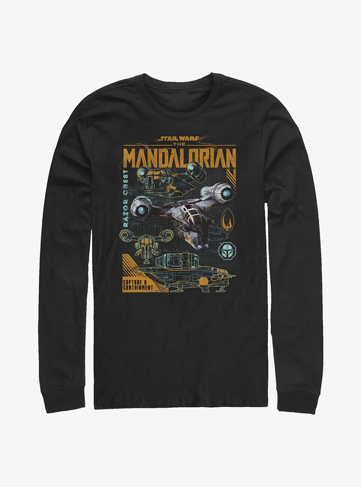 Hot Topic Star Wars The Mandalorian Razor Crest Long-Sleeve T-Shirt