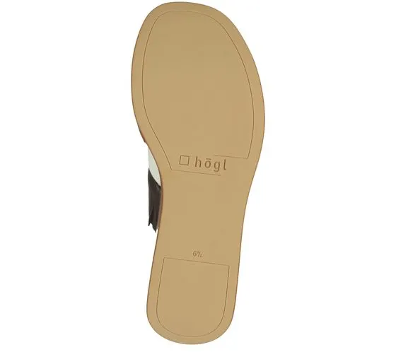 högl mules de mujer con plataforma de piel auténtica zapatos de verano talla 3-4 2520 3999 marrón/colorido