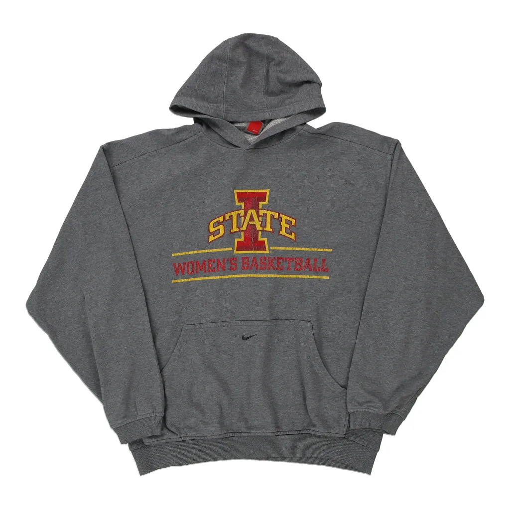 I State Womens Basketball Nike College Hoodie - XL Grey Cotton Blend