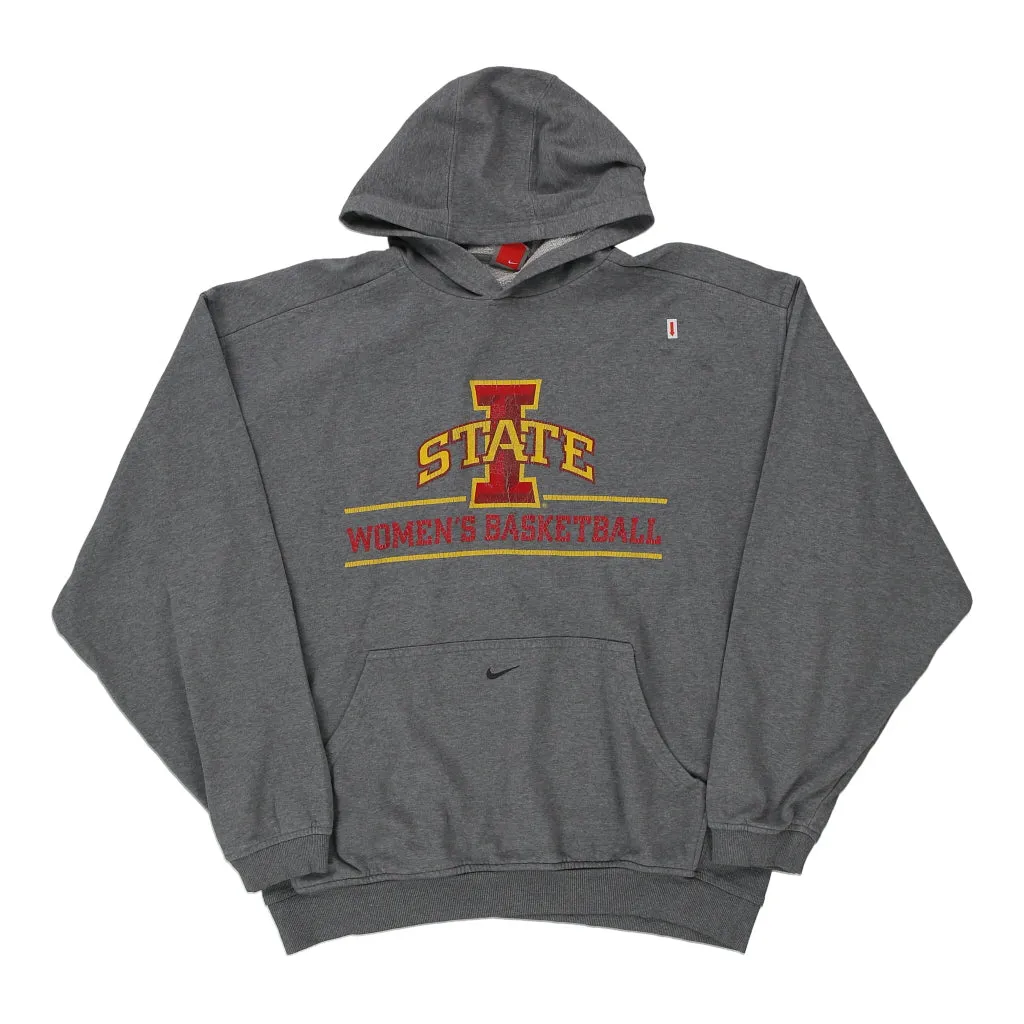 I State Womens Basketball Nike College Hoodie - XL Grey Cotton Blend