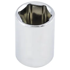 ITC 025016 - 1/4" DR x 1/2" Regular Chrome Socket - 6 Point