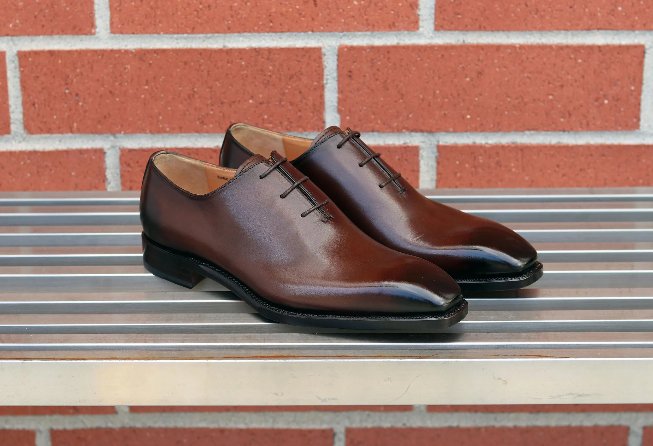 Jason Sr Burnished Calfskin Lace-Up Oxford Brown