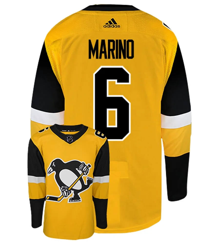 John Marino Pittsburgh Penguins Adidas Authentic Third NHL Hockey Jersey     