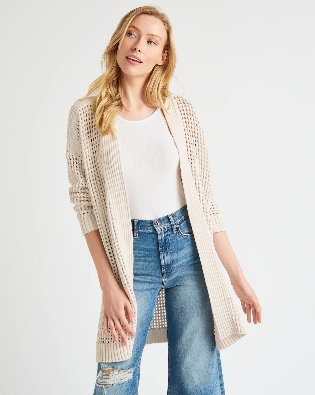 Joyce Open Knit Cardigan