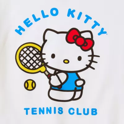 Juniors Hello Kitty Tennis Club Womens Crew Neck Long Sleeve Hello Kitty Sweatshirt