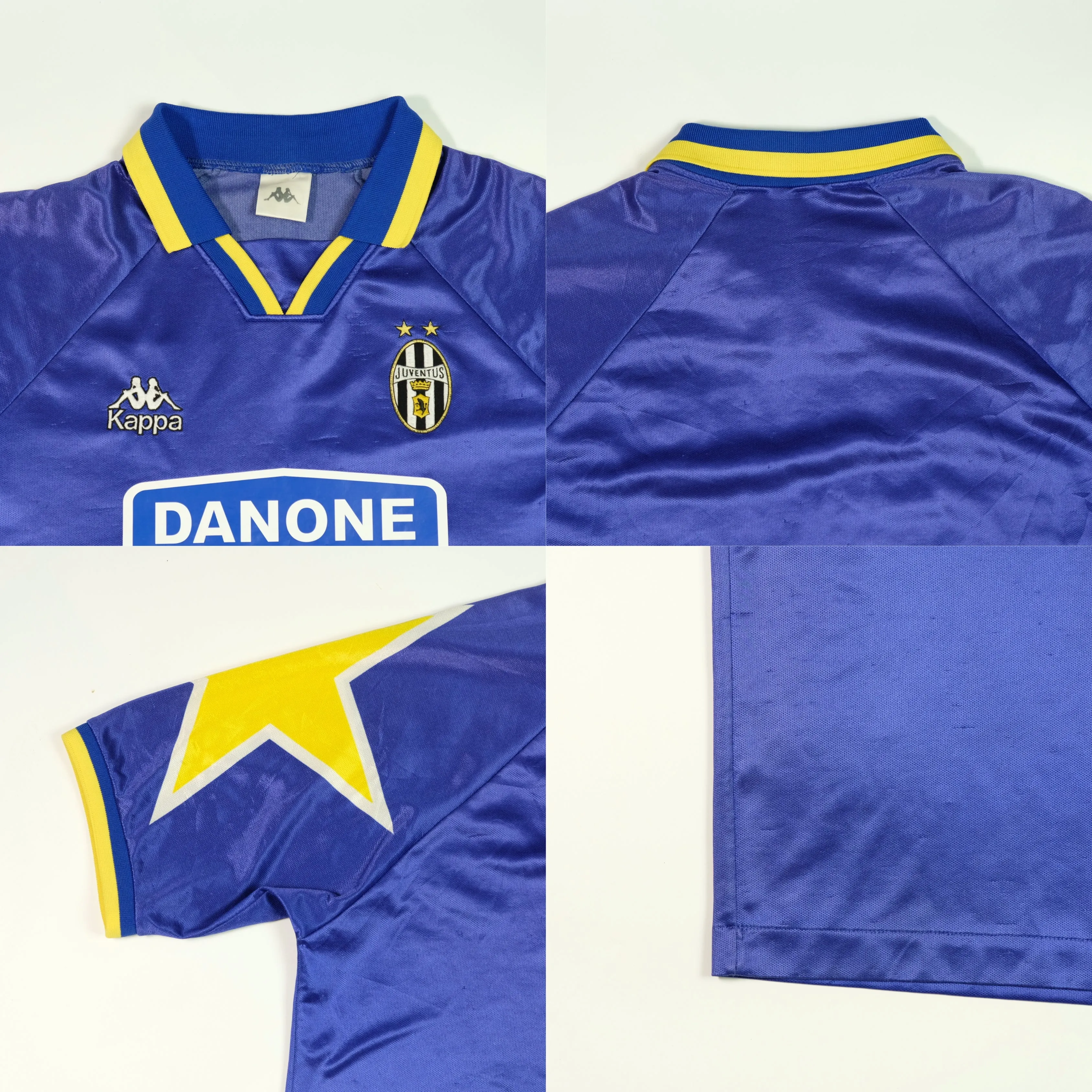 Juventus Italy Danone Original 1994/1995 Away Vintage Football Shirt Large
