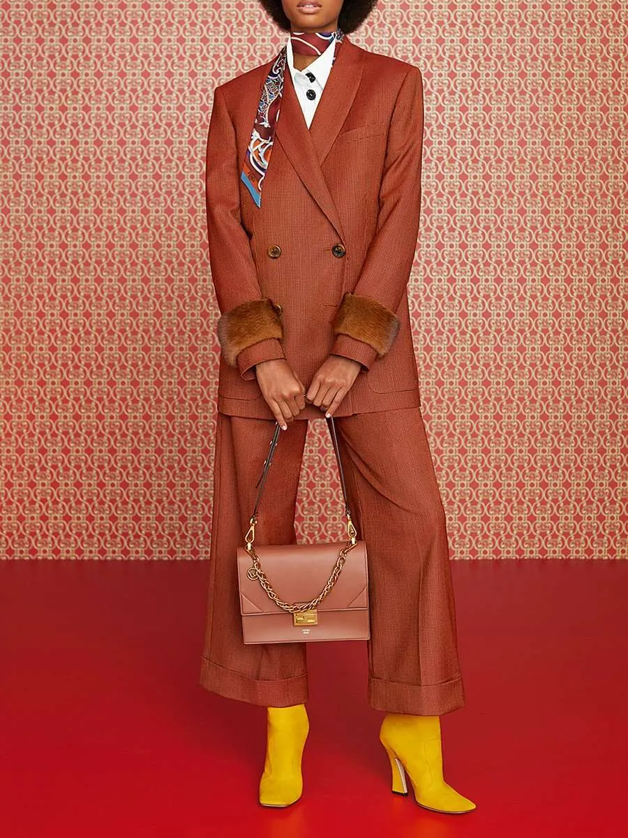 Kan U Medium Rust Leather Shoulder Bag