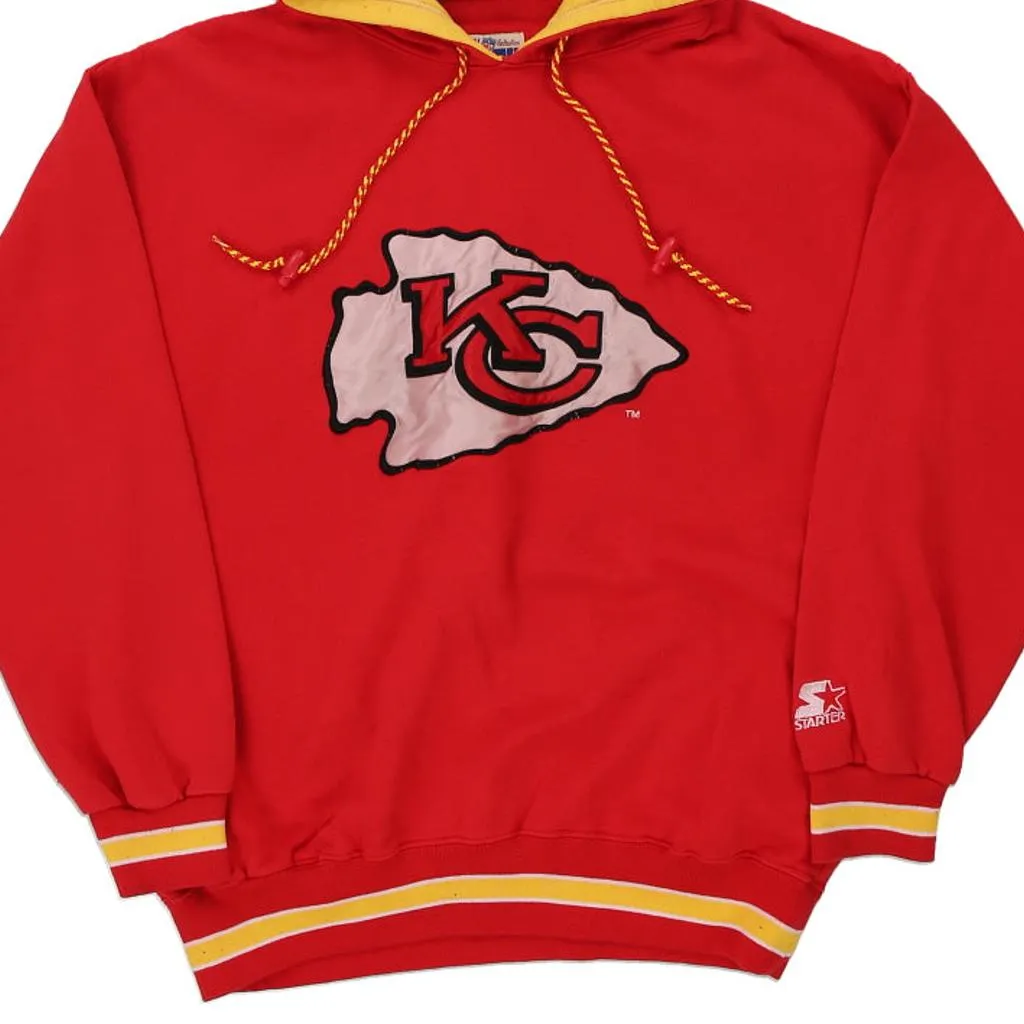 Kansas City Chiefs Starter NFL Hoodie - Large Red Cotton Blend