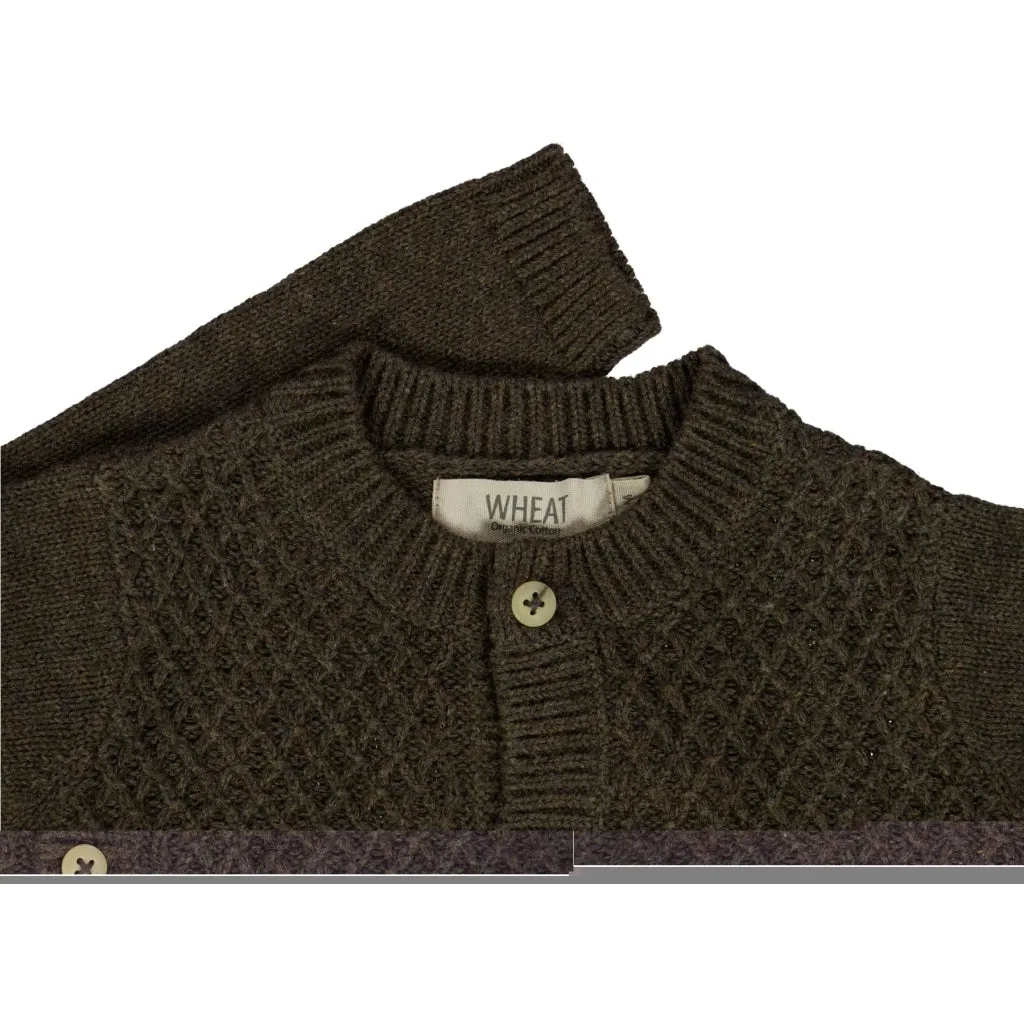 Knit Cardigan Ray - brown melange