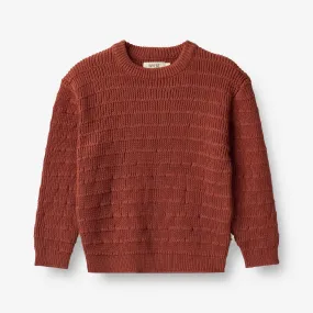Knit Pullover Petro - red