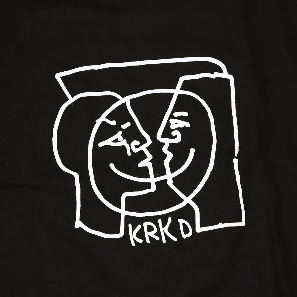 Krooked Skateboards - Moonsmile Longsleeve T-Shirt - Black / White