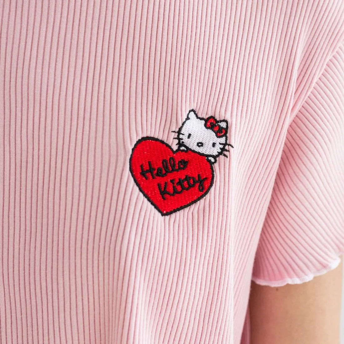 Lazy Oaf X Hello Kitty Women Frilly Tee (Pink)