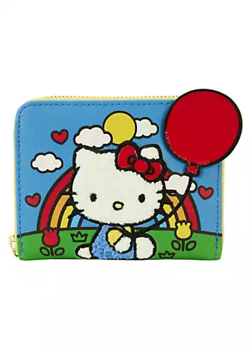 Loungefly Hello Kitty 50th Anniversary Chenille Kitty Zip Around Wallet | Kaleidoscope