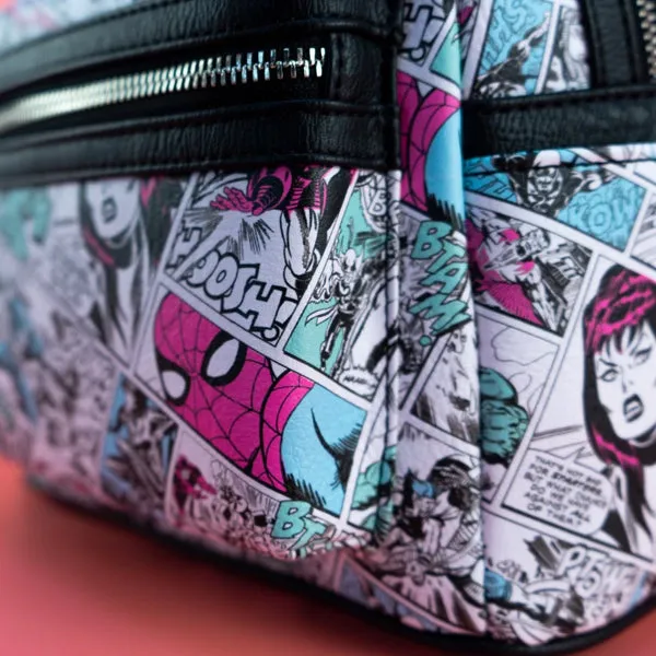 Loungefly x Marvel Classic Comic Strip Print Mini Backpack