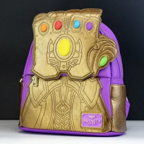 Loungefly x Marvel Thanos Infinity Gauntlet Shine Cosplay Mini Backpack