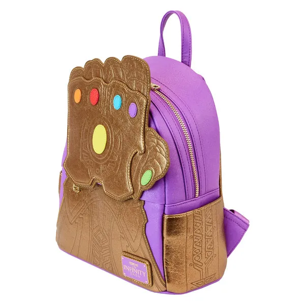 Loungefly x Marvel Thanos Infinity Gauntlet Shine Cosplay Mini Backpack