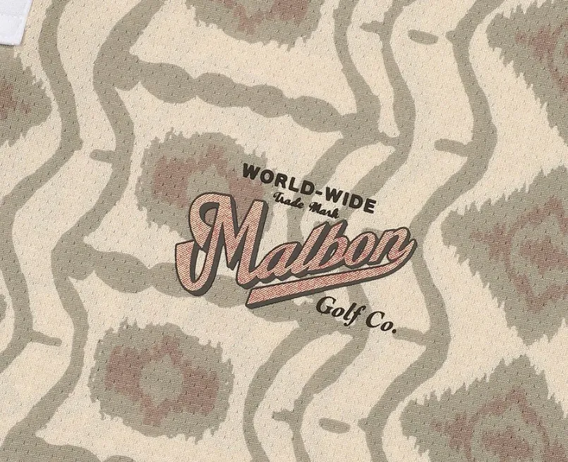 Malbon Golf  |Street Style Short Sleeves Logo Polos