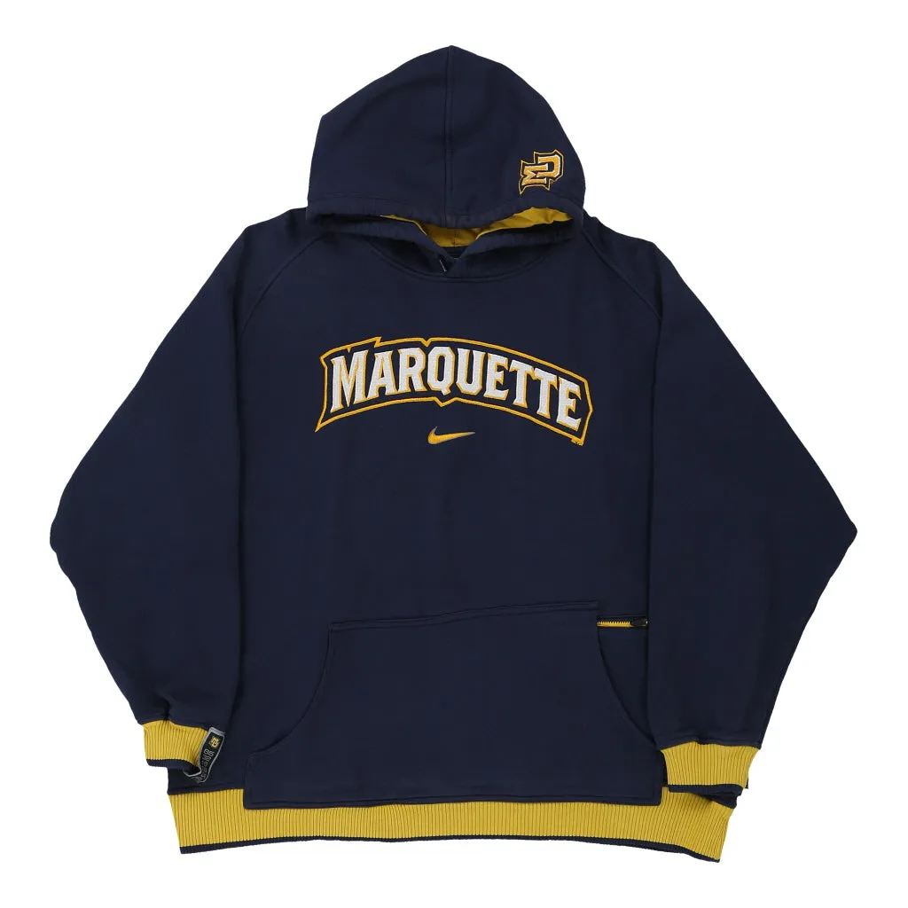 Marquette Nike Hoodie - XL Navy Cotton Blend