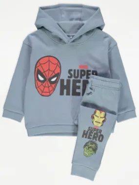 Marvel Superhero Blue Hoodie and Joggers Set | Kids | George at ASDA