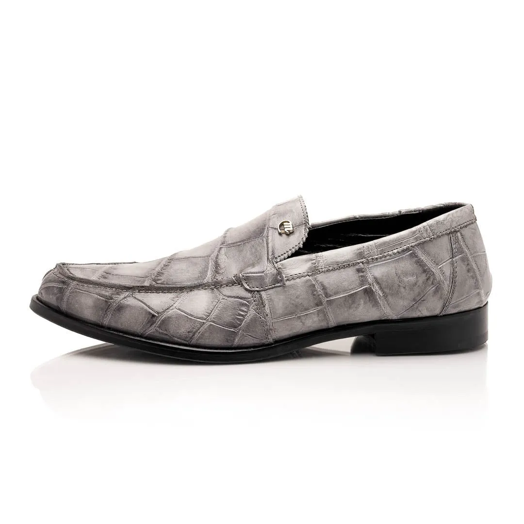 Mauri Chapel 1028 Men's Shoes Exotic Alligator Slip-on Loafers (MA5641)