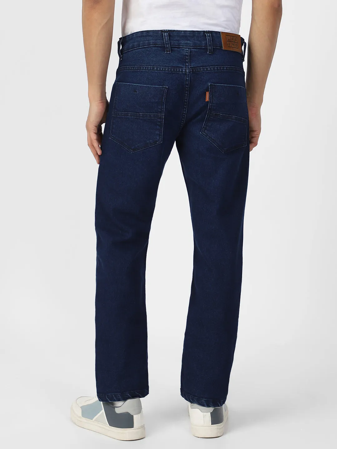 Men Blue Regular Fit Washed Streatchable Jeans