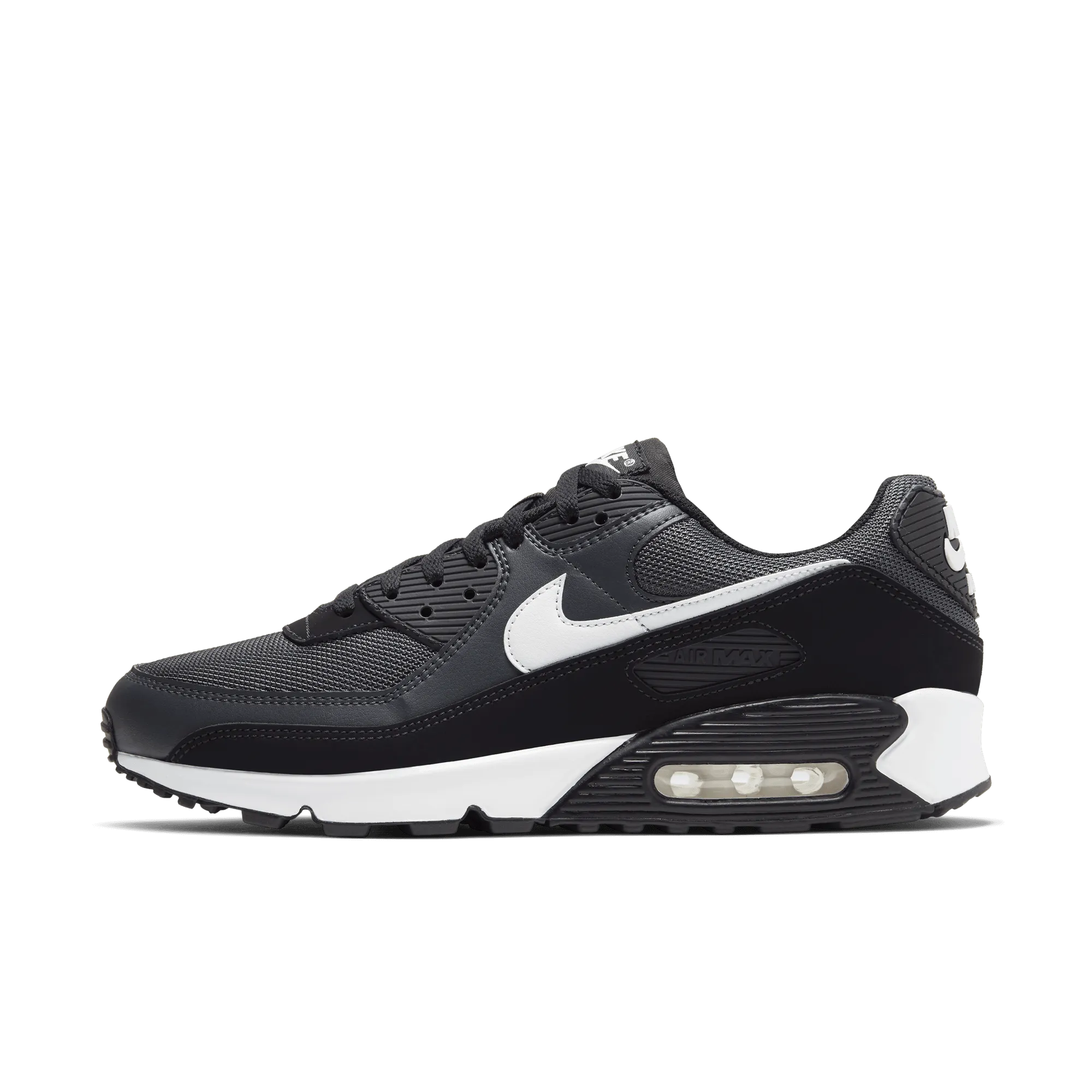 Men's Nike Air Max 90 - Iron Grey/White/DK Smoke Grey/Black