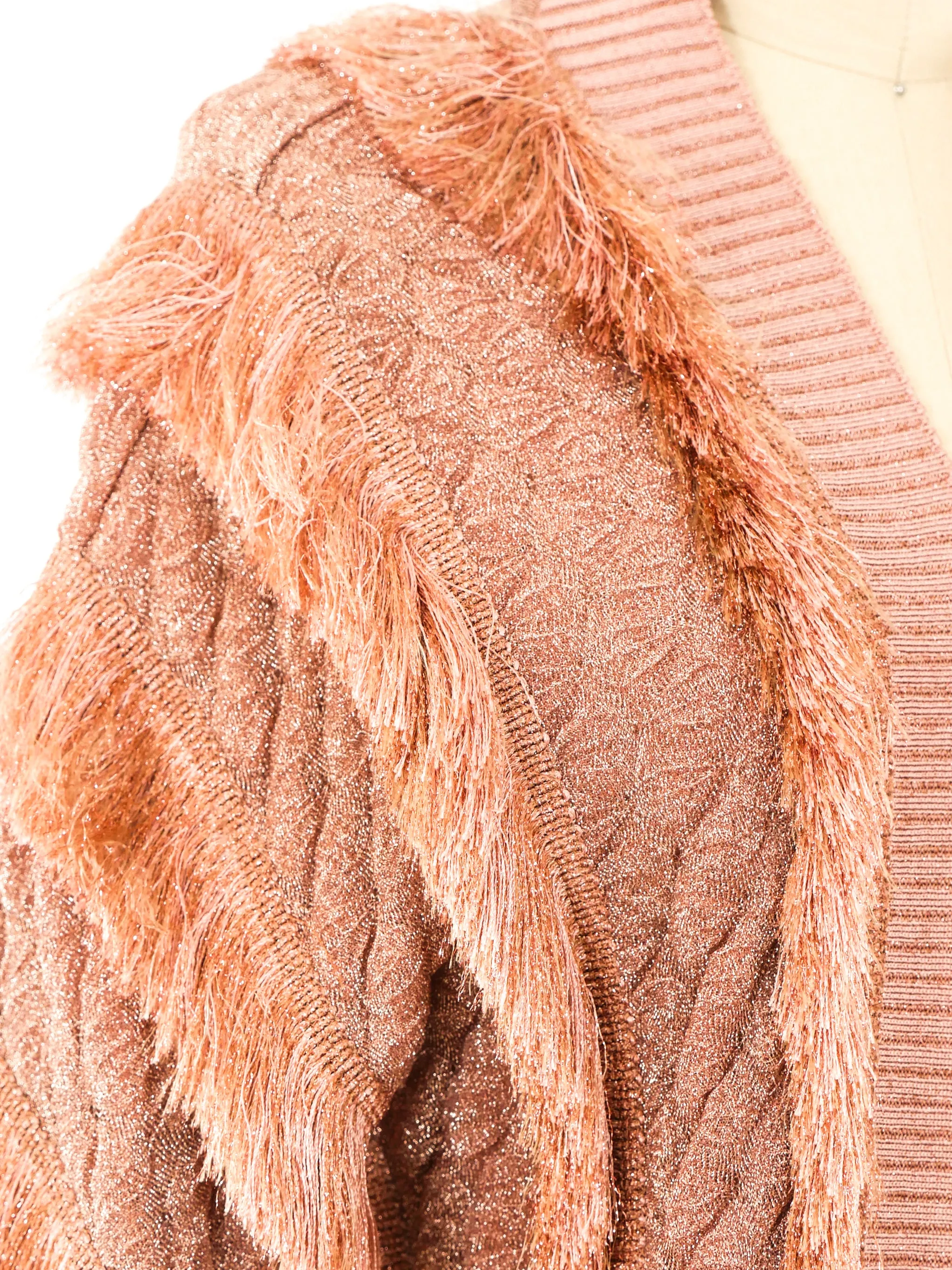 Missoni Rose Gold Fringe Cardigan