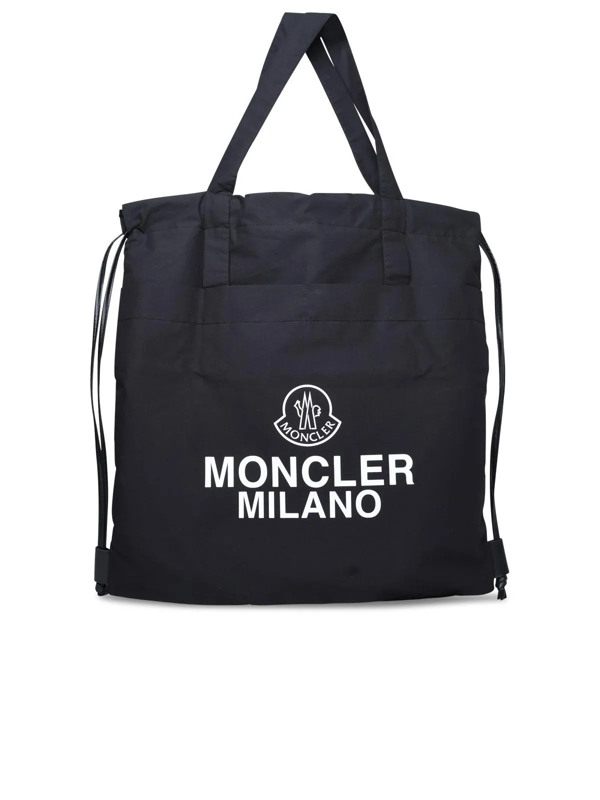 Moncler    Moncler Black Cotton Blend Tote Bag