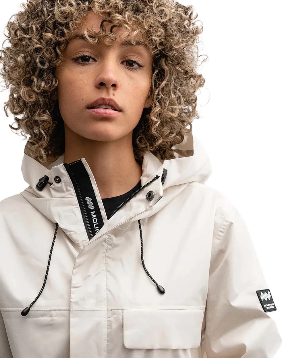 Mountain Works Unisex Utility Hybrid Rain Jacket Ivory | Buy Mountain Works Unisex Utility Hybrid Rain Jacket Ivory here | Outno