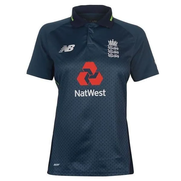 New Balance ECB England Cricket Jersey / Shirt, Womens ODI One Day 2018/19