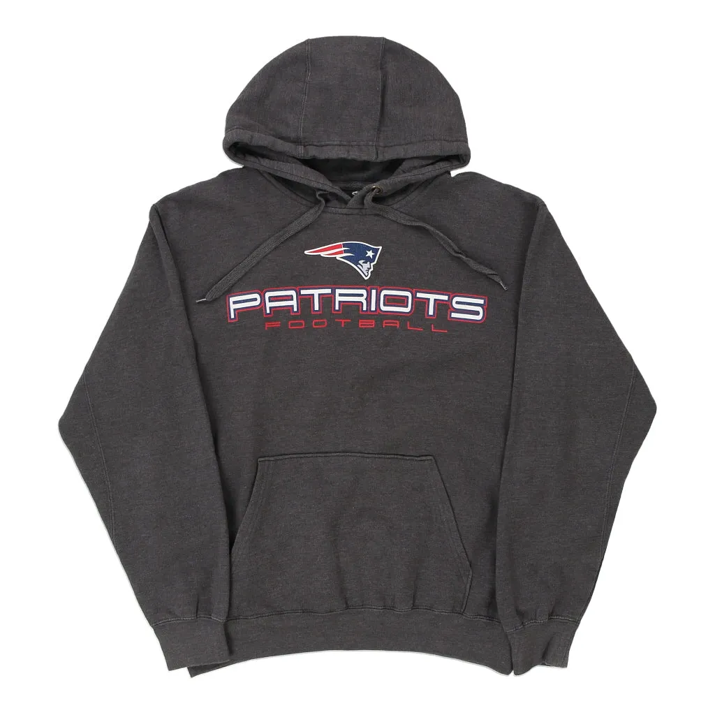 New England Patriots Nfl Hoodie - Medium Grey Cotton Blend