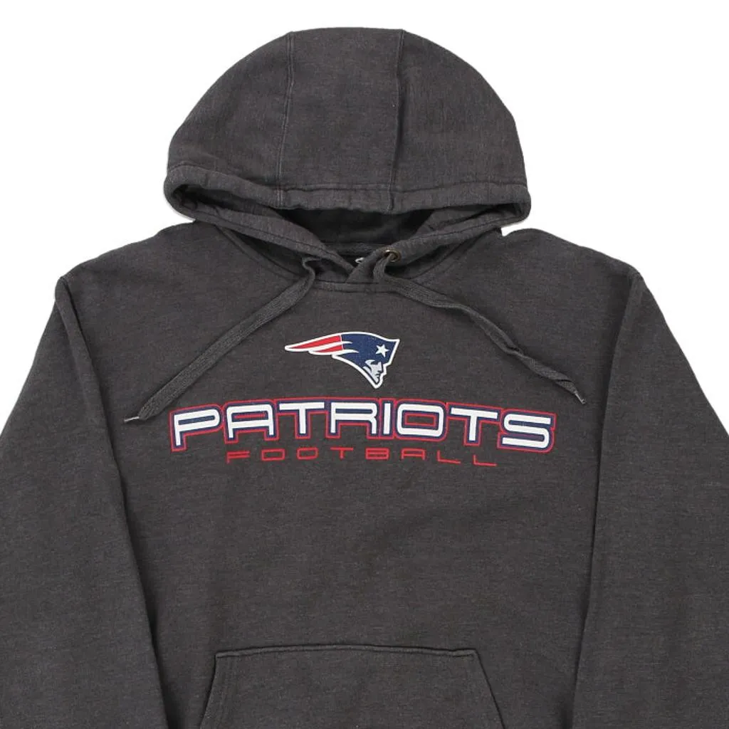 New England Patriots Nfl Hoodie - Medium Grey Cotton Blend