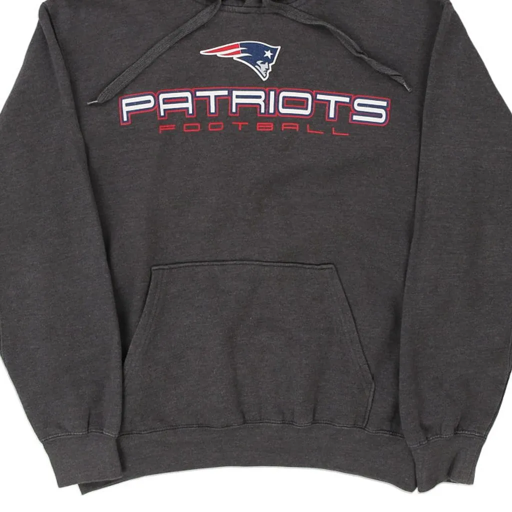 New England Patriots Nfl Hoodie - Medium Grey Cotton Blend