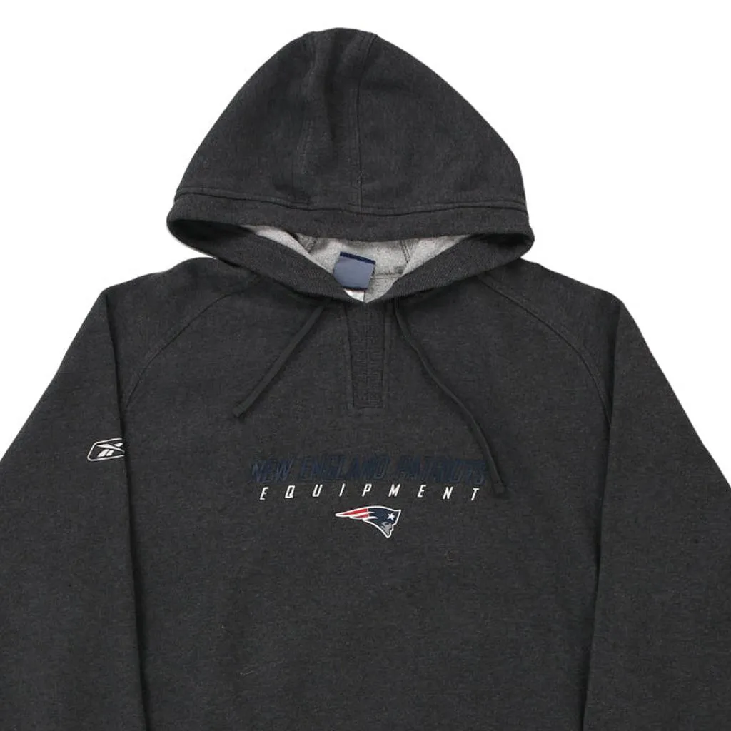 New England Patriots Reebok NFL Hoodie - XL Grey Cotton Blend