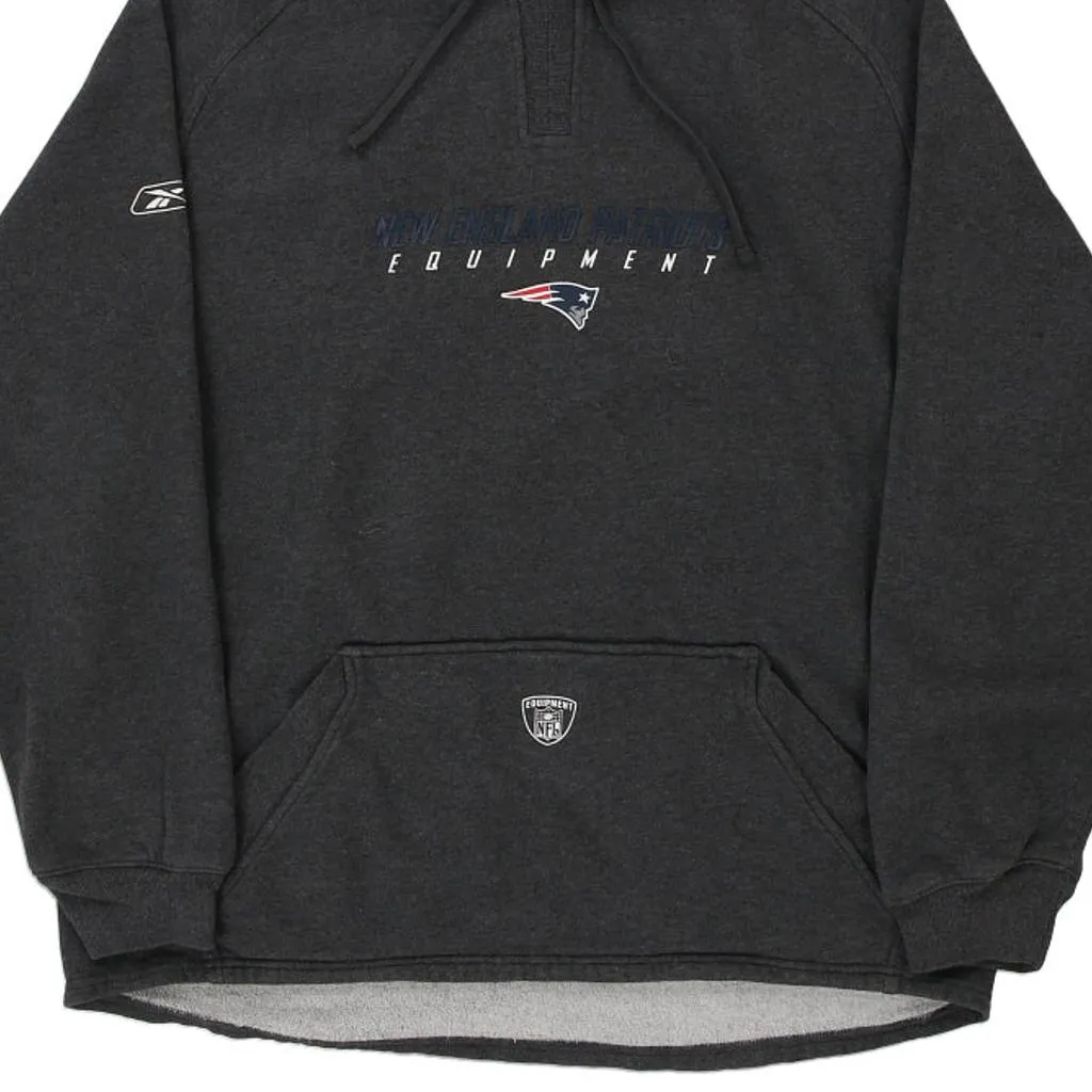 New England Patriots Reebok NFL Hoodie - XL Grey Cotton Blend