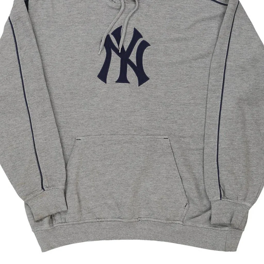 New York Yankees Majestic MLB Hoodie - XL Grey Cotton Blend