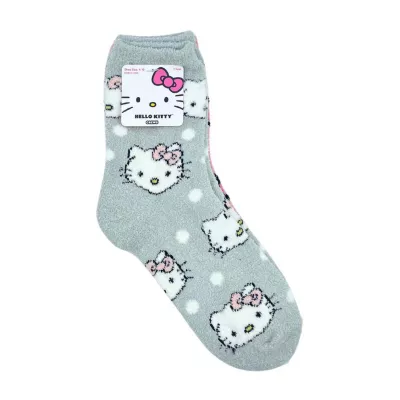 new!Cozy 2 Pair Hello Kitty Crew Socks Womens