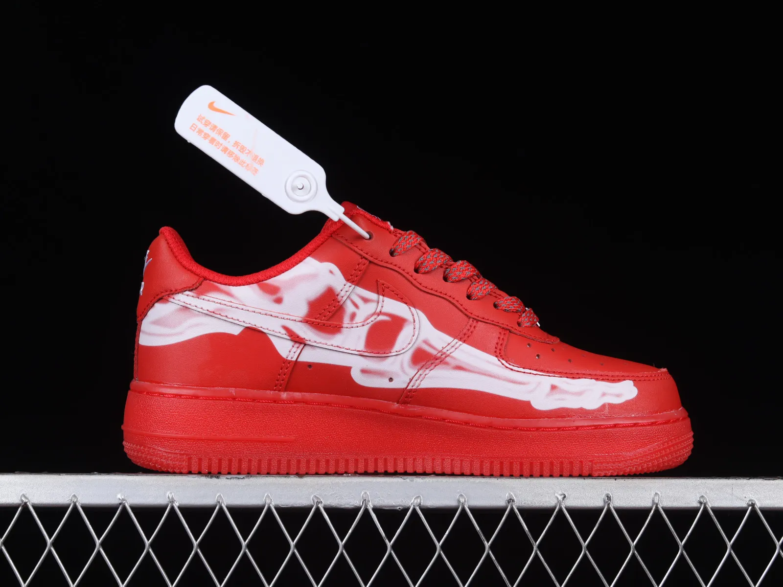 Nike Air Force 1 07 Low Red Skeleton White CU8067-600