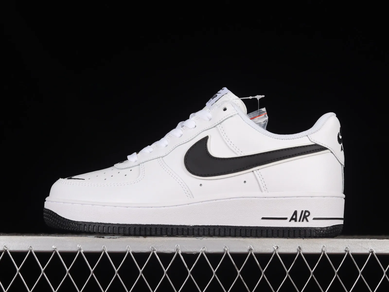 Nike Air Force 1 07 Low Swoosh White Black Metallic Gold CV5696-963